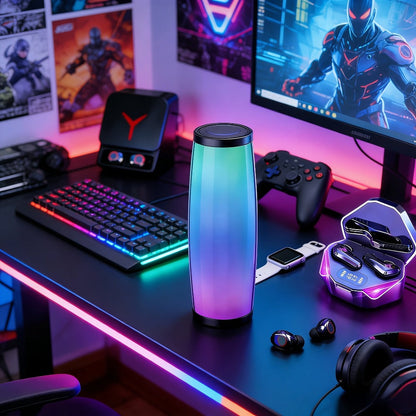 Gaming Headset Bundle Set Glowing LED Headphones Bluetooth Speaker Wireless Earbuds Surround for an Everyday Personal Care Routine