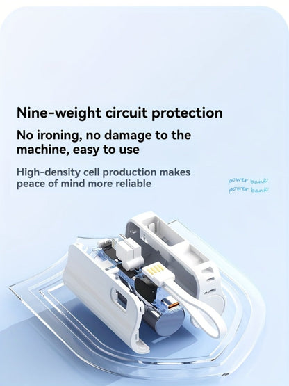 6000mAh Power Bank Gift Set with 22.5W Label, Fold-Out Connectors, Data Cable, Bracelet and Display