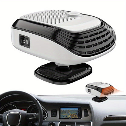Portable Car Heater & Defroster 150W – Fast-Heating Windshield Defogger with Adjustable Airflow for Car, SUV, RV & Camping | White & Green