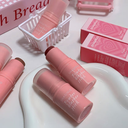 Matte Cream Blush Stick Set 3pcs Multifunctional, Waterproof Non-Greasy Formula, Blendable Color for Cheeks Lips & Eyes