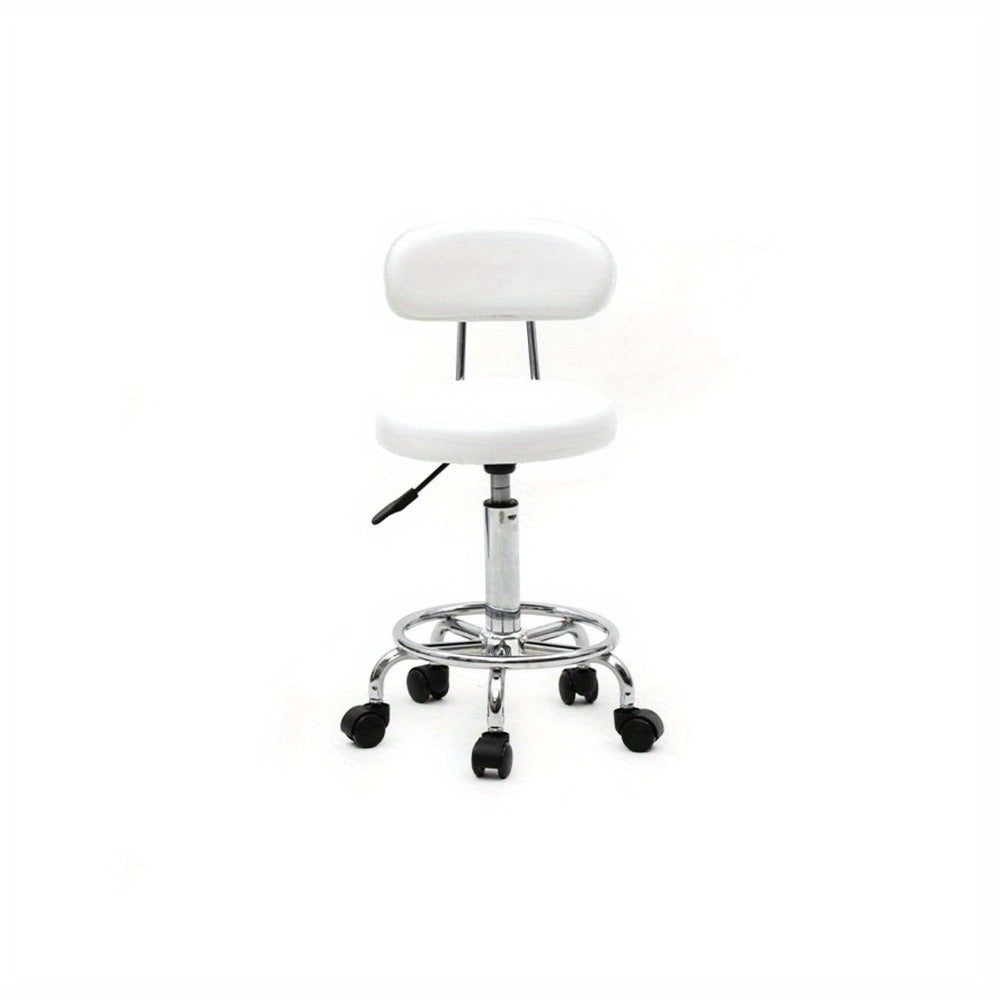 Adjustable Height Bar Stool with Backrest & 360° Swivel – Modern Counter Stool Rotating Chair for Kitchen