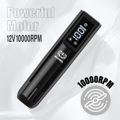 Wireless Rotary Tattoo Machine Neebol Cordless Pen, 6- Battery Life, Portable Design, Cartridge Compatible