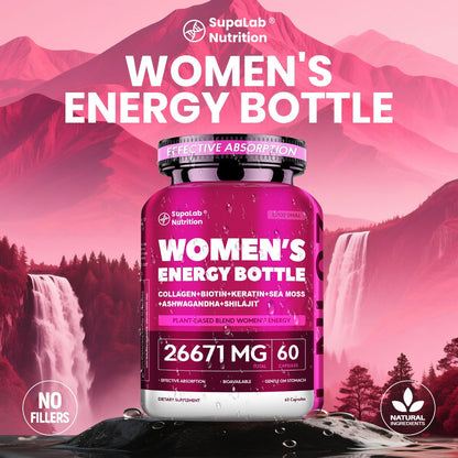 Women's Multivitamin 20-in-1 with Sea Moss, Shilajit & Ashwagandha, Daily Energy, Hormonal Balance