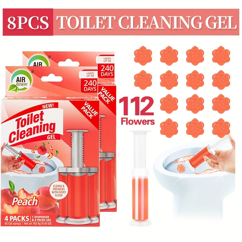 Toilet Cleaning Gel Stamp with Dispenser, Toilet Bowl Freshener & Cleaner Gel Stamps Scale & Toilet Ring