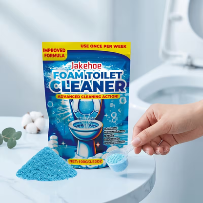 Toilet Cleaning Powder with Foam, Odor Removal, Stain Dissolving & Pipe Unclogging Bathroom Cleaner