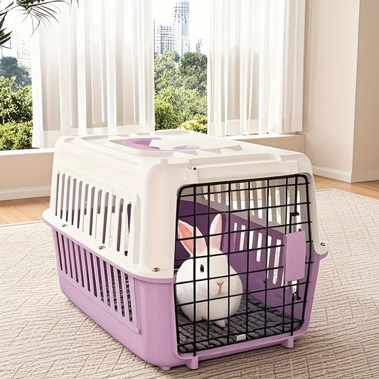 Airline Approved Pet Carrier – IATA & FAA Certified Dog Cat Travel Crate, Breathable Portable Pet Carrier Box with Buckle Closure & Easy