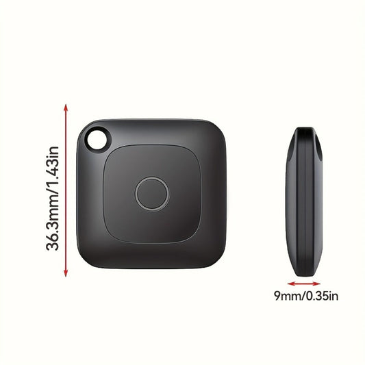 Black Square or Round Smart Tracker Tags in Three Checkout Options for One-Piece and Four-Piece Sets
