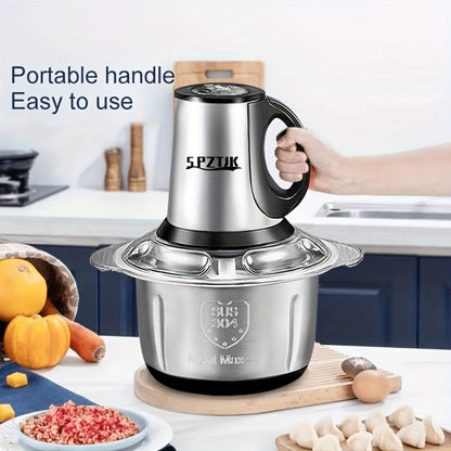 Electric Food Chopper with 2 Bowls & Dual-Level Blades, Mini Food Processor for Grinding Meat Chopping Nuts Salad Prep