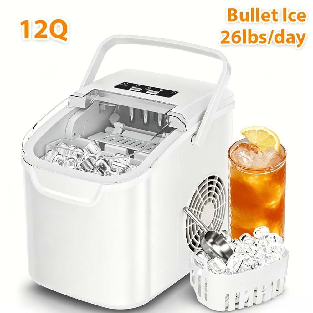Ice Maker Machine – Nugget Ice & Bullet Ice Countertop, 26-35 Lbs Daily, One-Button Operation, Self-Cleaning