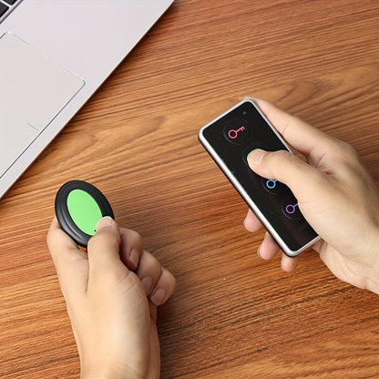 RF Key Finder 4 Receivers No App Required, Wireless Item Locator 131ft Range with LED Flashlight