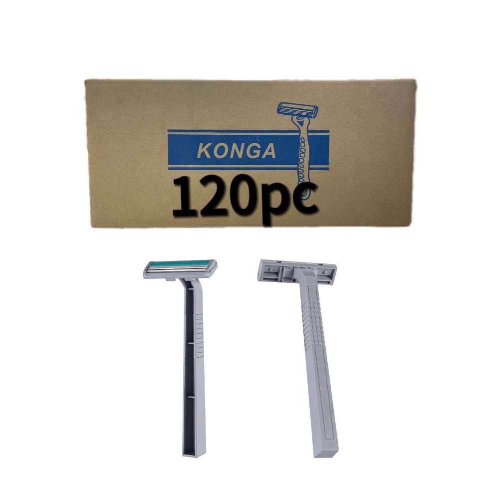 Disposable Razors Bulk 120 Pack Double Blade Stainless Steel – Fresh Smooth Close Shave for Men & Women, Face Legs Underarms Body Hair