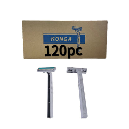 Disposable Razors Bulk 120 Pack Double Blade Stainless Steel – Fresh Smooth Close Shave for Men & Women, Face Legs Underarms Body Hair