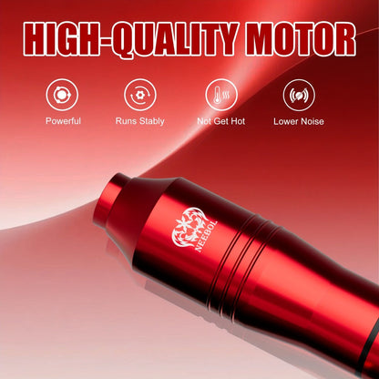 Tattoo Machine Kit Neebol L01 Pro Wireless Rotary Pen with LCD Display and Black or Red Complete Kit Options