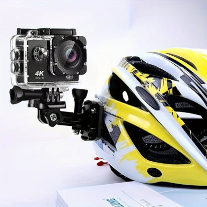 4K Sports Action Camera with WiFi, 170° Wide Angle, 32GB Card & Helmet Mount Kit – Pre-Recording, Remote Control, 900mAh Battery, 2" LCD