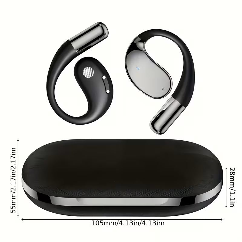 Bone Conduction Headphones Bluetooth 5.4 Open Ear Sport Earbuds 80H Battery LED Display Stereo for an Everyday Personal Care Routine