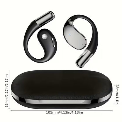 Bone Conduction Headphones Bluetooth 5.4 Open Ear Sport Earbuds 80H Battery LED Display Stereo for an Everyday Personal Care Routine