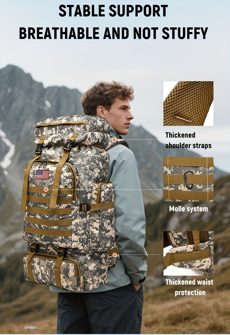 Tall Flap-Top Tactical Rucksack with Lower Utility Pouch and Eleven Color or Camouflage Options