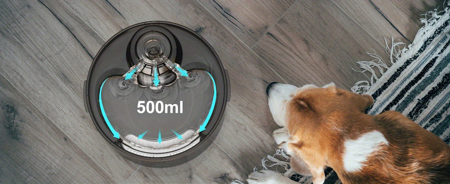 Dog Water Fountain 2 Gallon NPET DF30 – Automatic Pet Water Dispenser Triple Filtration with Splatter Guard & Cleaning Kit for Large Dogs