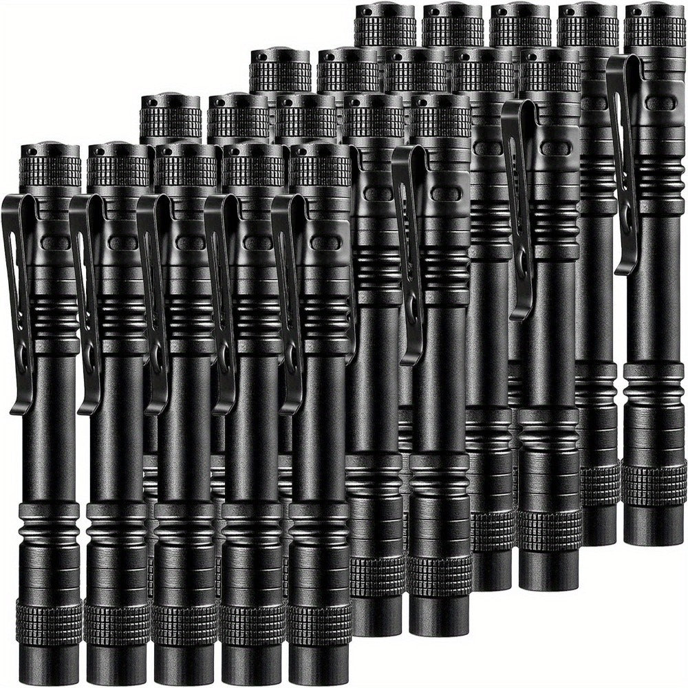 Pen Light Flashlights Bulk Pack with Clip – Mini Slim LED Pocket Torch for Camping, Outdoor, Home & Emergency Use