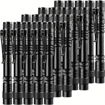 Pen Light Flashlights Bulk Pack with Clip – Mini Slim LED Pocket Torch for Camping, Outdoor, Home & Emergency Use