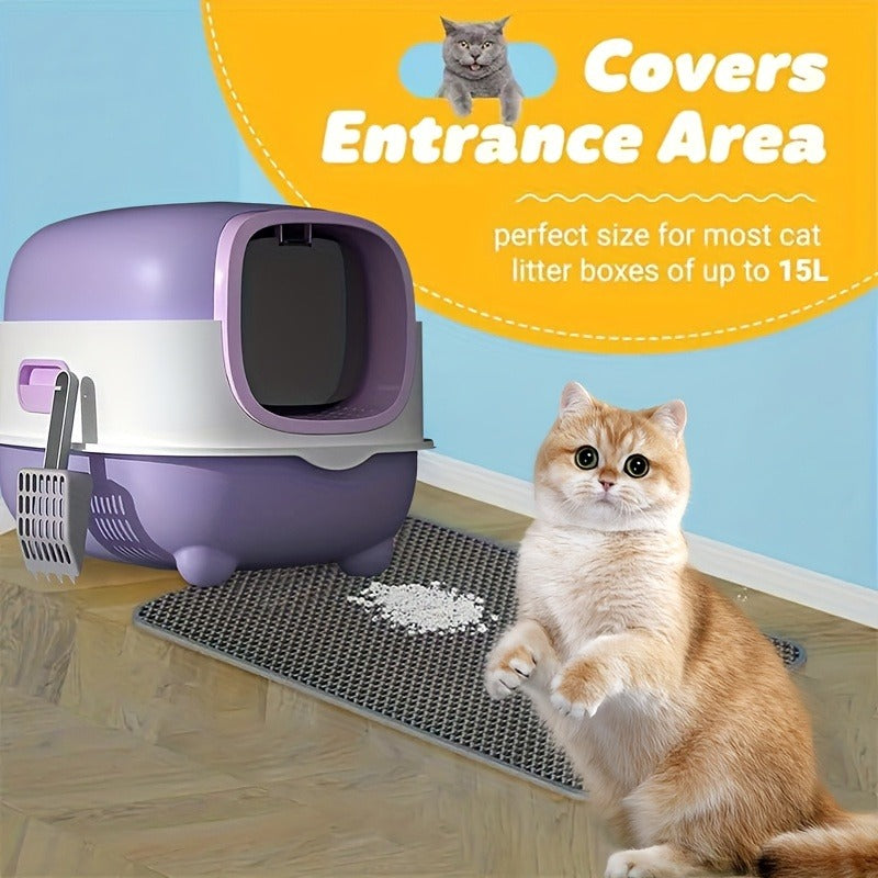 Enclosed Cat Litter Box with Odor Control – Foldable Top Entry Design, Splash-Proof Walls, Compact Size for Small Spaces