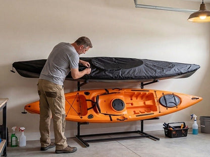 Kayak Storage Rack, Adjustable Stand for SUP, Canoe & Paddle Board, Wall, Dock & Freestanding, 400 lbs Capacity