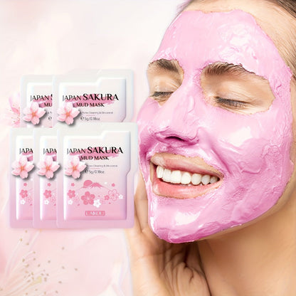 30-Piece Sakura Skincare Gift Set with Pink Face-Care Assortment, Mask Packets, Pouch and Routine Accessories