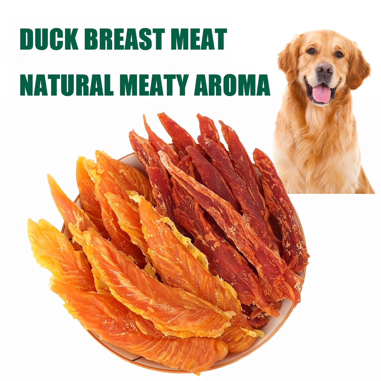 Cat & Dog Treats Chicken Jerky & Duck Jerky Combo – High Protein Grain Free Training Rewards, Dental Chews
