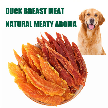 Cat & Dog Treats Chicken Jerky & Duck Jerky Combo – High Protein Grain Free Training Rewards, Dental Chews
