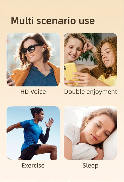 Four-Earbud Wireless Set with Two In-Ear Styles, Digital Charging Case and Three Color Options