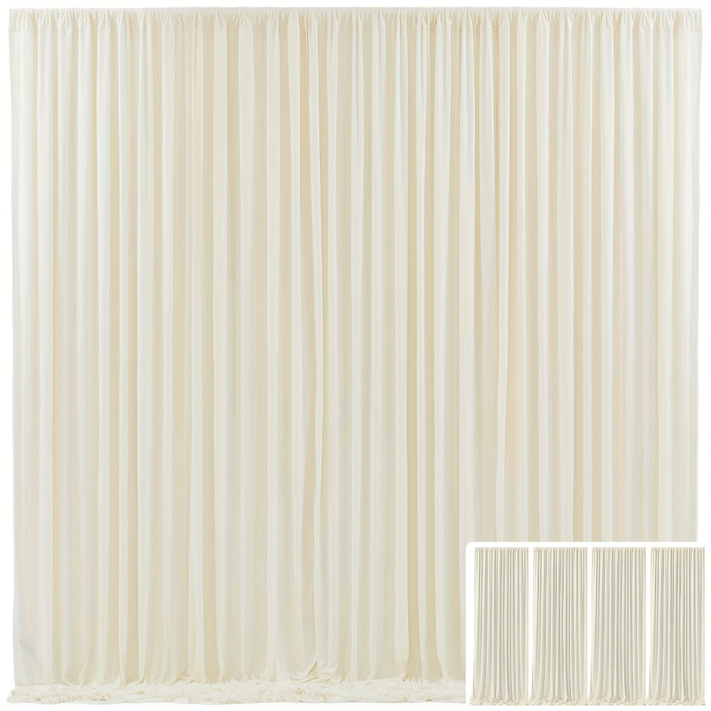 Backdrop Curtains 4 Pack 59x118 Inch, Wrinkle-Resistant Non-Transparent Party Decoration Fabric with Pole Pocket
