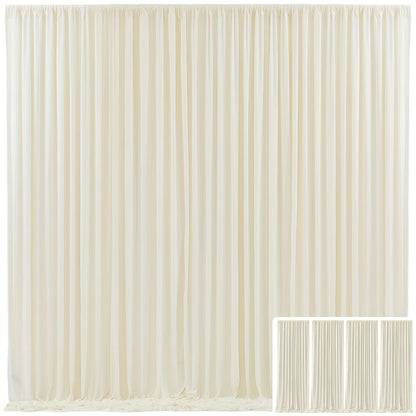 Backdrop Curtains 4 Pack 59x118 Inch, Wrinkle-Resistant Non-Transparent Party Decoration Fabric with Pole Pocket