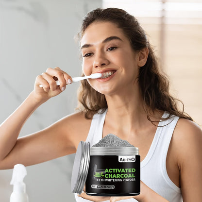 Activated Charcoal Teeth Whitening Powder - Natural Tooth Polish for Deep Cleaning, Plaque Removal & Fresh Breath