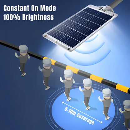 Solar Street Light Outdoor, High Brightness Wide Angle Dusk to Dawn Solar Powered with Remote Control for Parking Lot