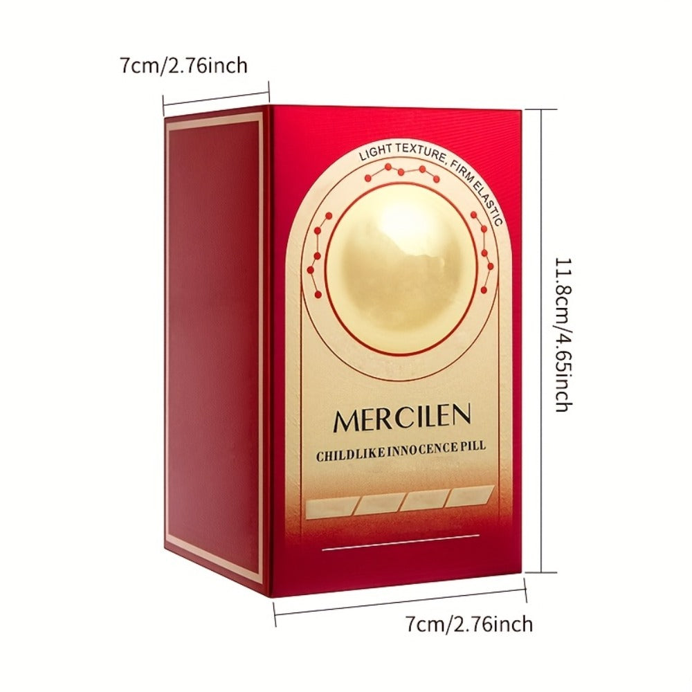Face Serum Mercilen Collagen Capsules with Jojoba Oil, Plant Squalane and Glycerin in a 30-Piece Bottle