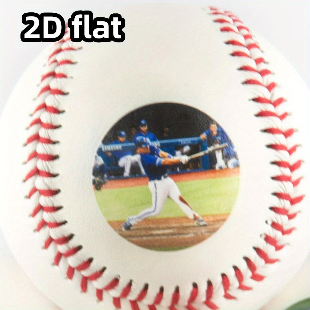 Personalized Baseball Gift with Custom Photo – 9 Inch Printed Baseball for Baseball Fans, Unique Gift for Dad, Coach & Team