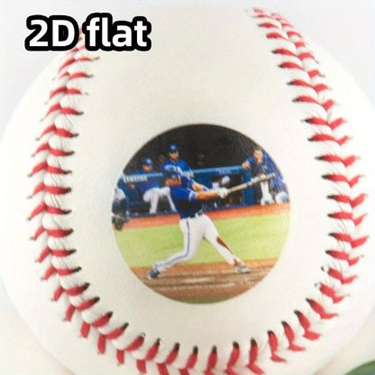 Personalized Baseball Gift with Custom Photo – 9 Inch Printed Baseball for Baseball Fans, Unique Gift for Dad, Coach & Team