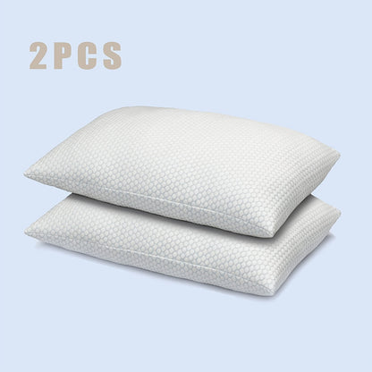 Hotel Quality Sleep Pillows Firm Support Cool-to-Touch Fiber Fill 2/4 Pack – Back Stomach Side Sleeper Pillow Set Soft Breathable Bed