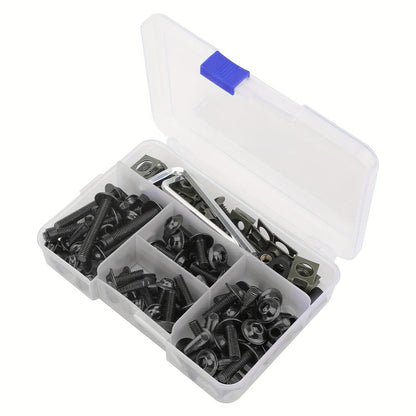 Motorcycle Fairing Bolt Kit 177-Piece CNC Anodized Aluminum Screws for Fairings Windshield Fuel Tank Body Panels