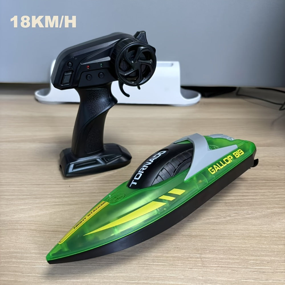 Remote Control Speedboat 25KM/H with Auto Flip Reset Night Light & Low with the Listed Color, Size or Set Options for Everyday Use