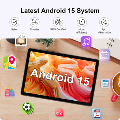 Android Tablet 10.1-Inch with Android 16, Octa-Core CPU, 7000mAh Battery and RAM or Storage Options