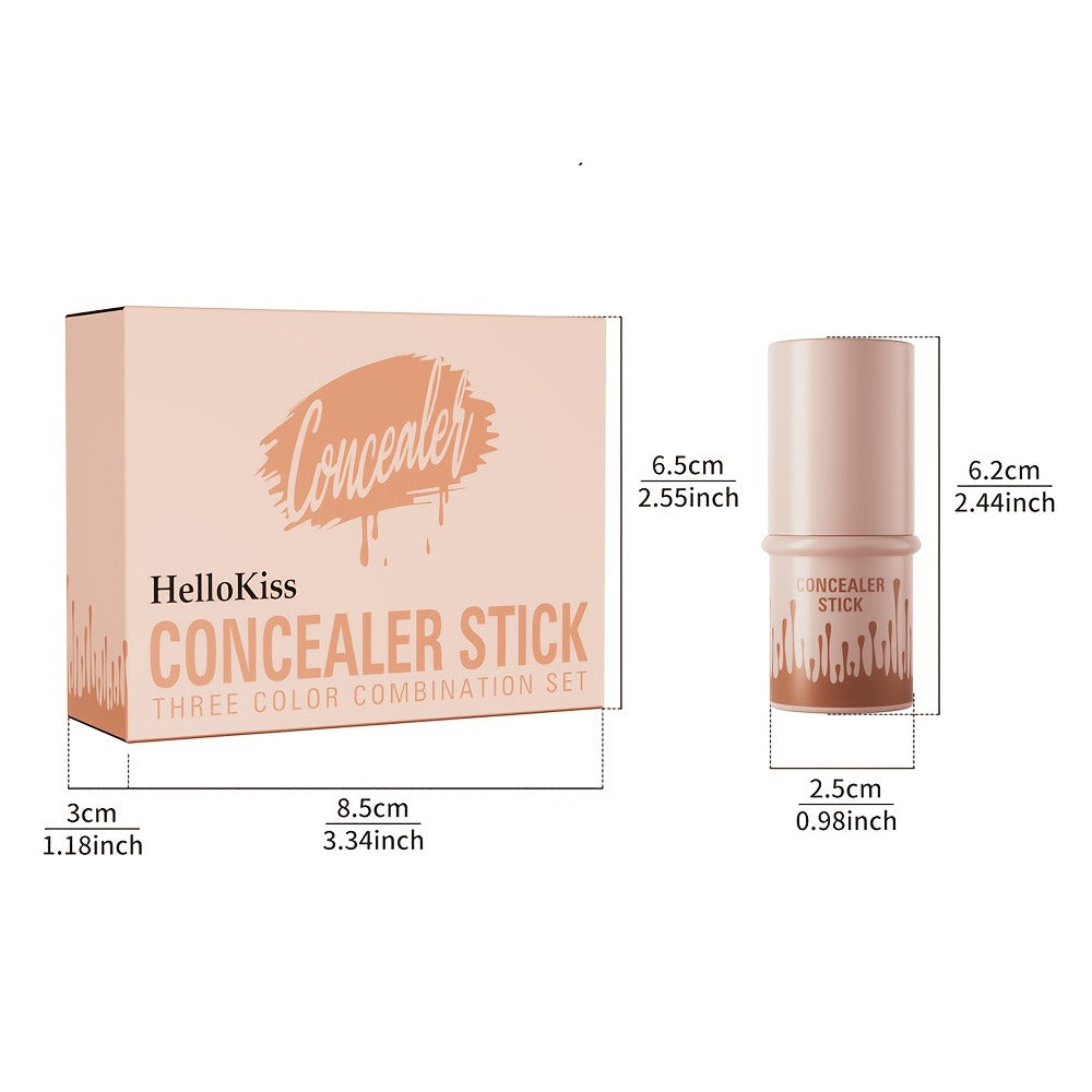Cream Contour Stick Set 3-in-1 with Blush Highlighter & Bronzer – Squalane Non-Greasy Waterproof Long-Lasting Sculpting Kit