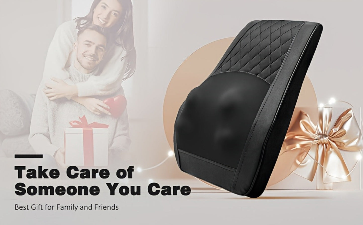 Neck Massager Pillow Heated Acupressure Electric Deep Tissue Kneading for Neck Shoulder Back Leg Relaxation Gift for Mom Dad Women Men