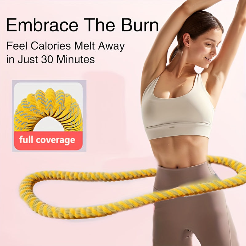 Foldable Pilates Ring Fitness Circle with Soft Spring – Silent Full-Coverage Non-Pinching Waist Trainer Exercise Circle