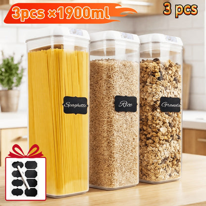 Plastic Food Storage Containers with Lids – Leak Proof Airtight Kitchen Organizer Set for Home Cooking, Dining and Outdoor Meals
