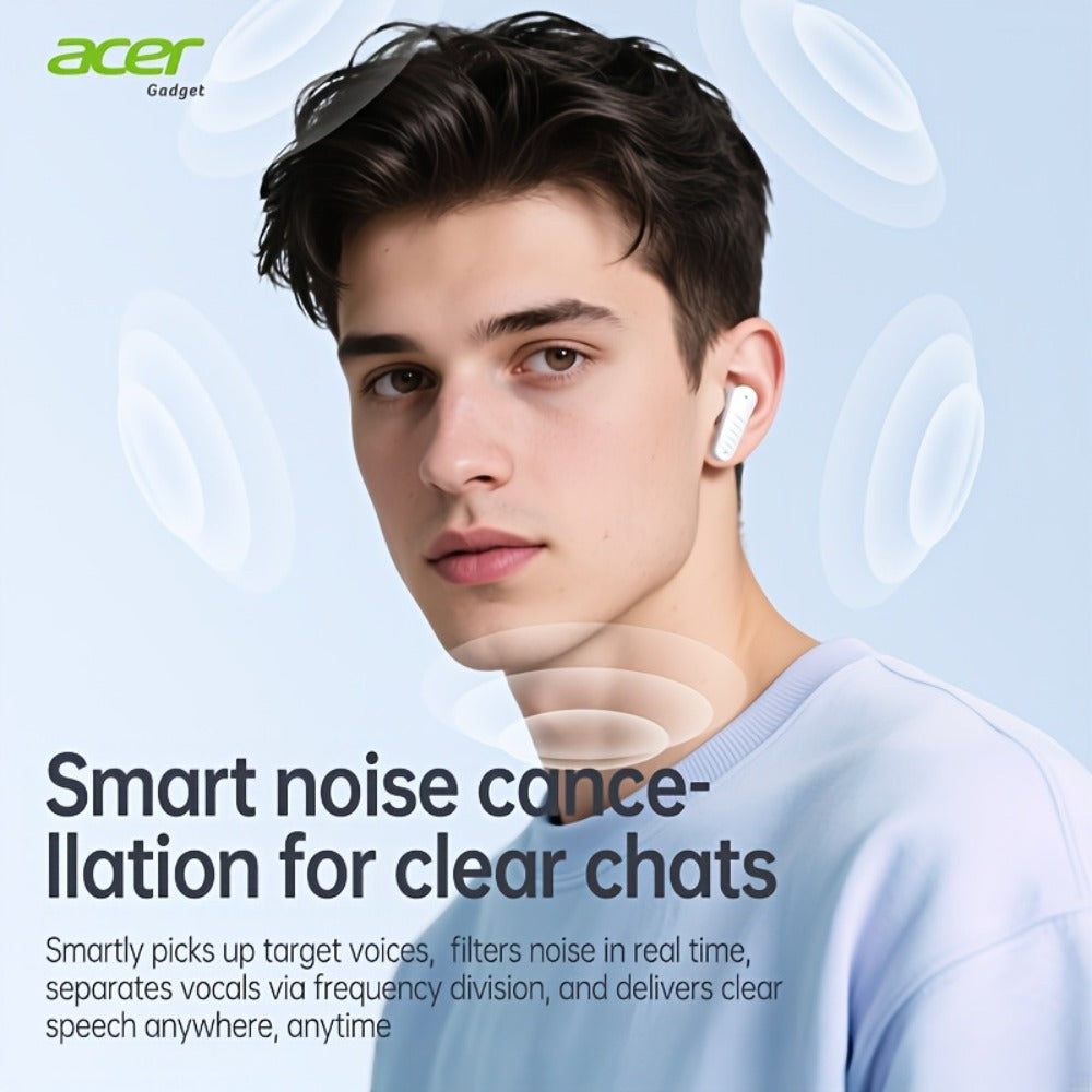 Wireless Earbuds Mini Lightweight In-Ear with ENC Call Processing, Touch Controls and Three Colors