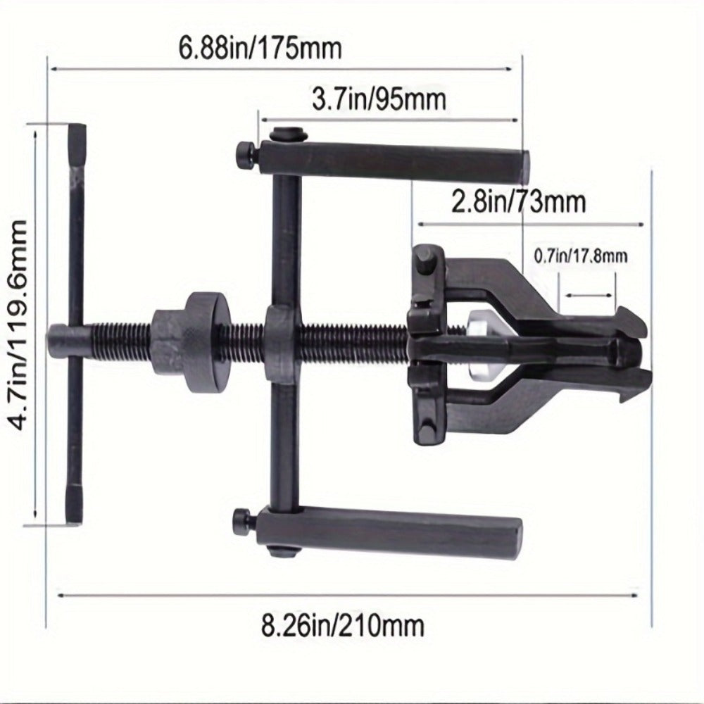 3-Jaw Gear Puller and Bearing Puller Set 2pcs Reversible Inner Outer Forged Steel Heat Treated Jaws for Wheel Bearing Flywheel Pump Bushing