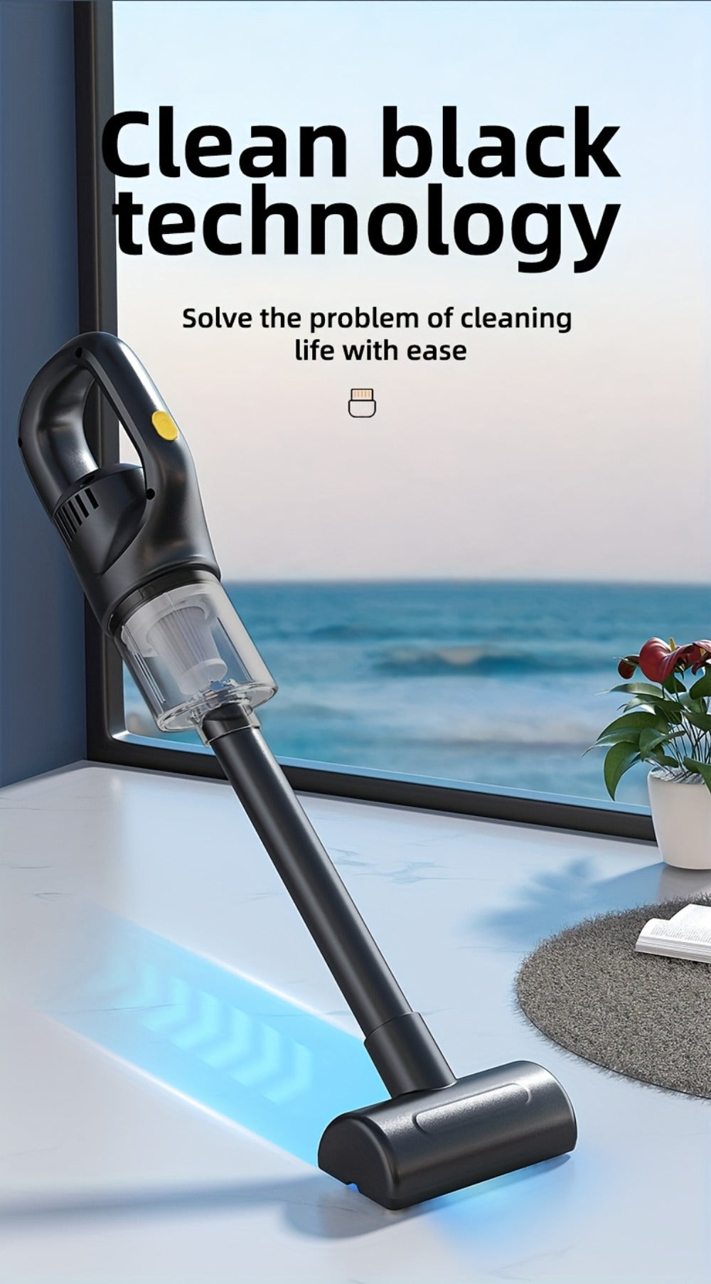 Cordless Handheld Vacuum Cleaner Rechargeable Portable Strong Suction Mini Vacuum for Home Car Pet Hair Dust Debris Quick Cleanup