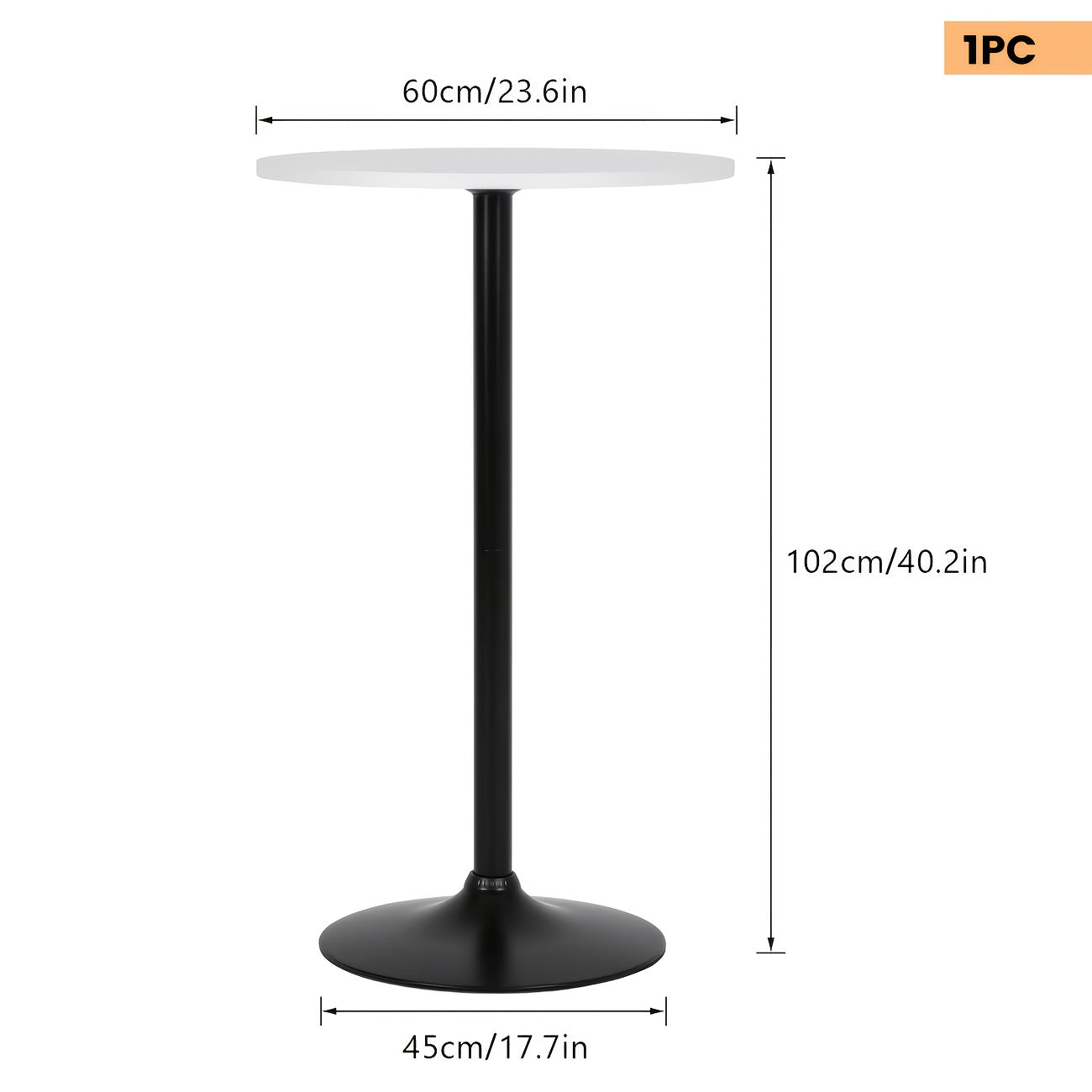 Bar Table shown in the White (1 PC) option