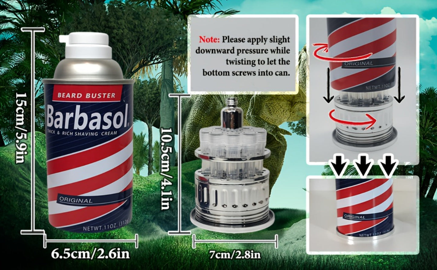 Dinosaur DNA Cryo Canister with Pop-Up Test Tube Rack - 10 DNA Sample Tubes, Movie Prop Replica